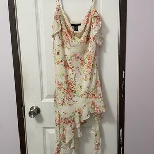 Forever 21 Floral Dress with Asymmetrical Hem